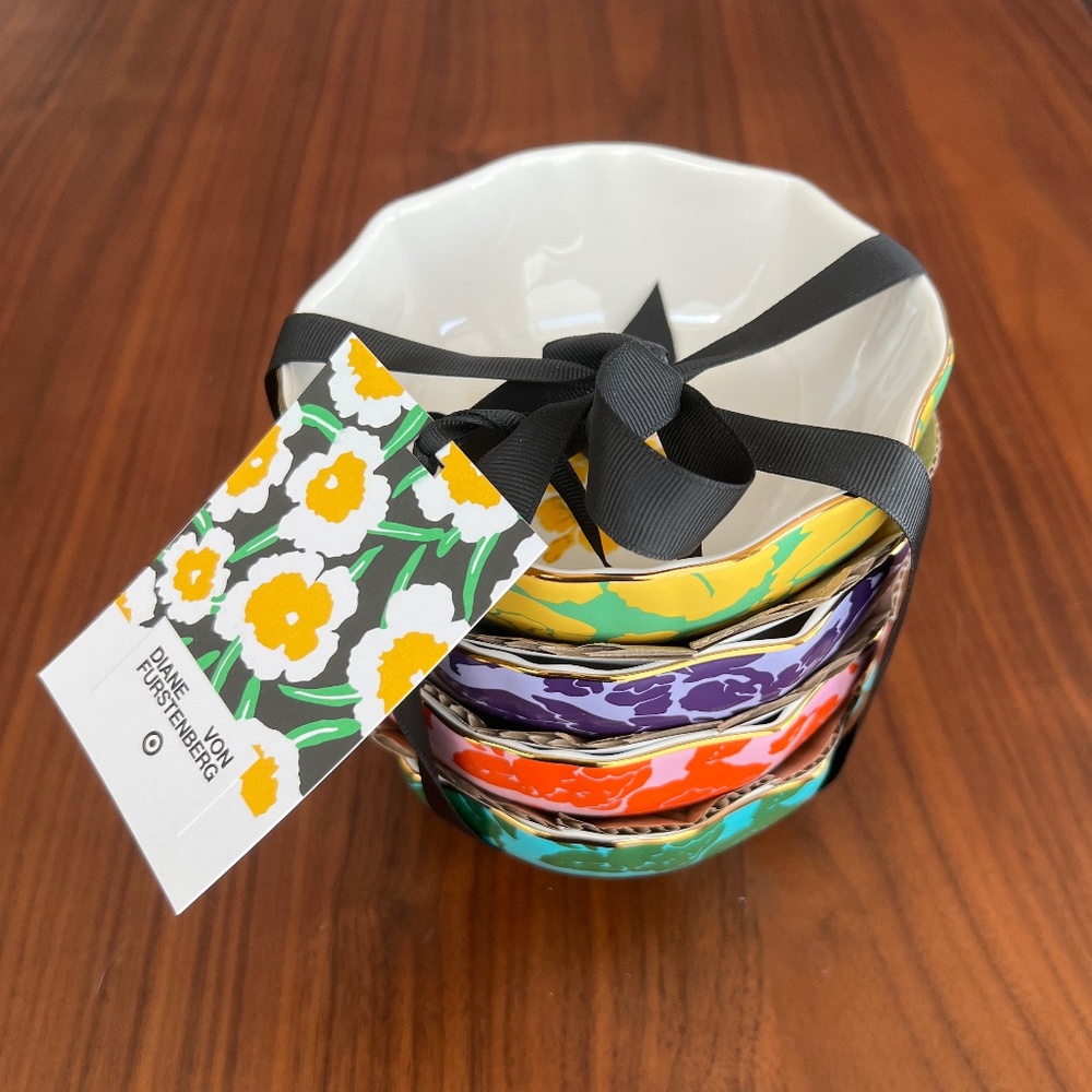 DVF For Target Floral Toile Bowl Set Diane Von Furstenberg